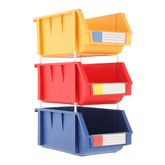 Heavy Duty Plastic Stackable Drawer Storage Shelf Bins 4