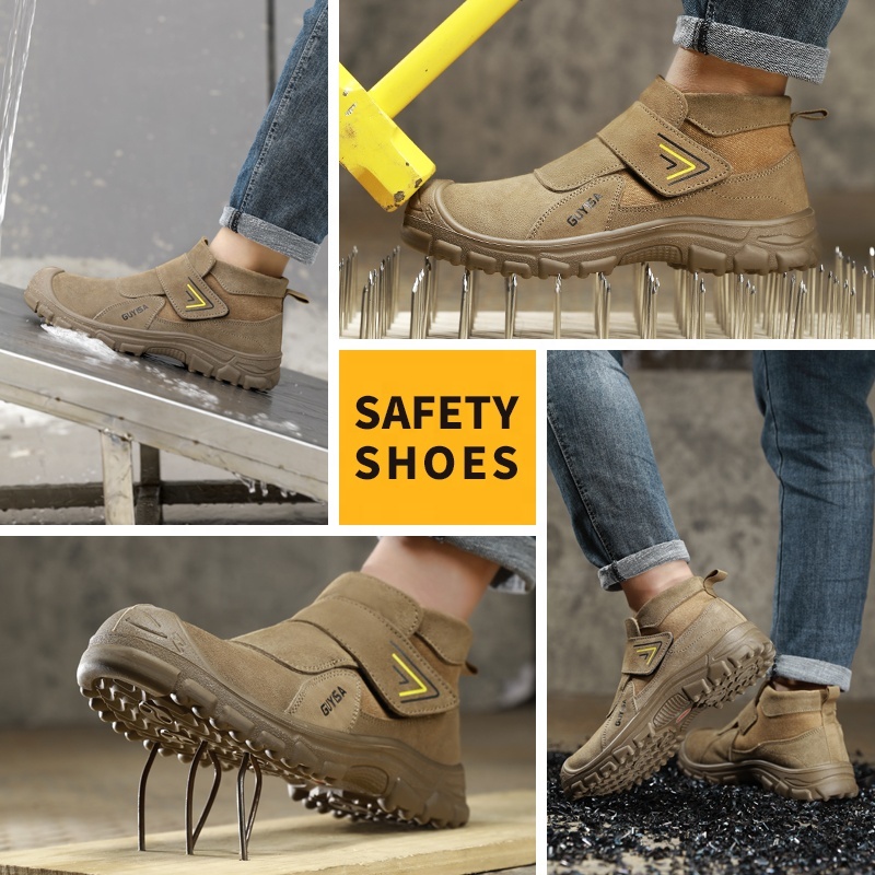 GUYISA Men's Work Boots Welding European Standard Steel 3
