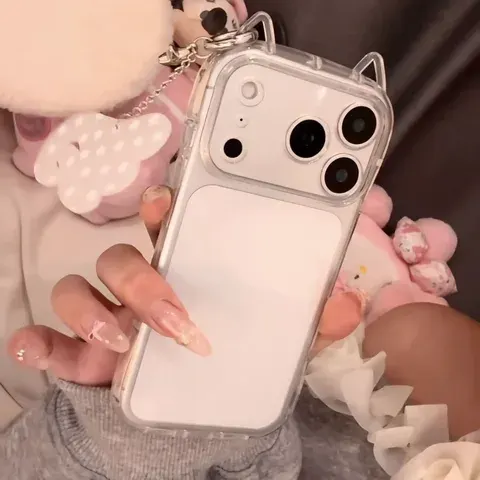 Clear Cat Ear Phone Case TPU