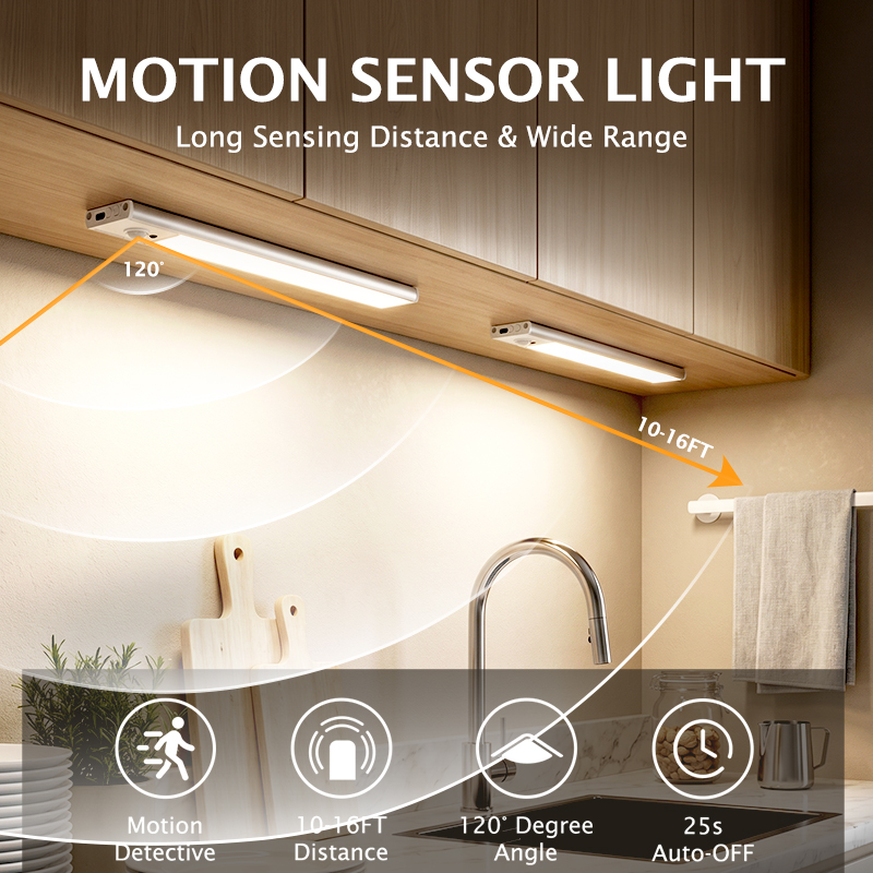 Motion Sensor LED Cabinet Lights Dimmable Super Bright 2
