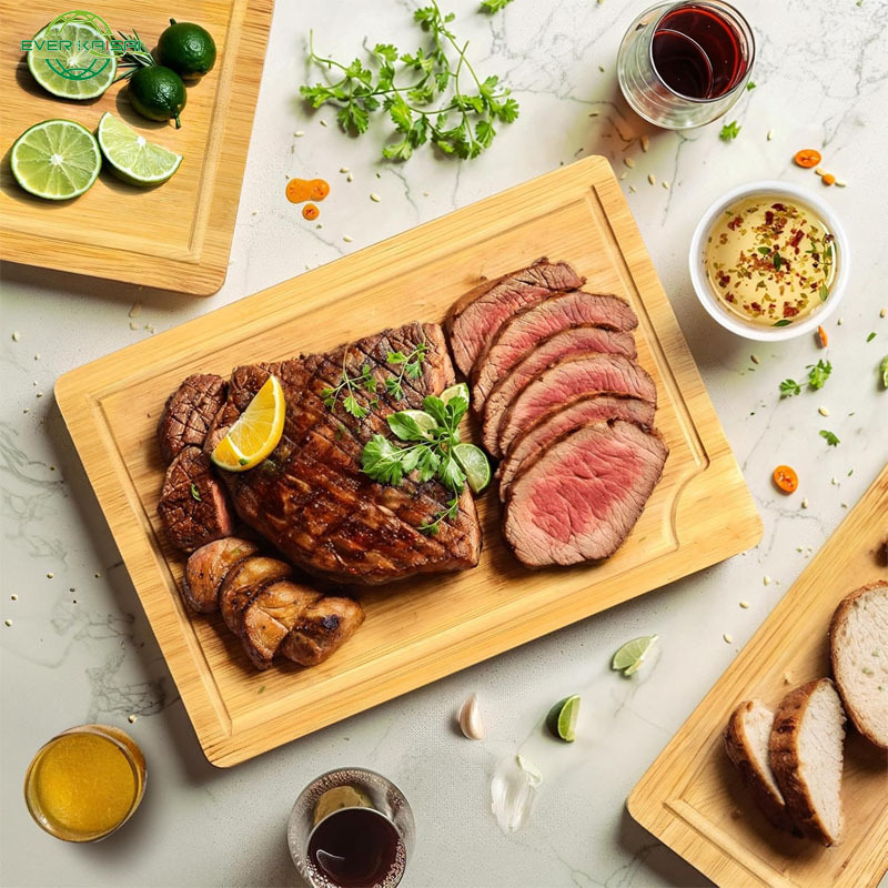 3-Piece Bamboo Cutting Board Set with Juice Groove 3