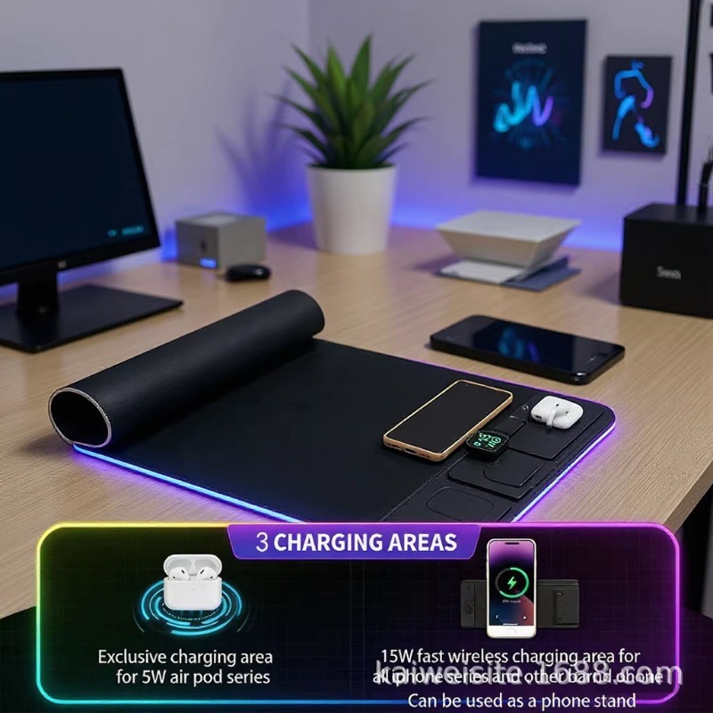 Gaming Mouse Pad with Wireless Charger 2