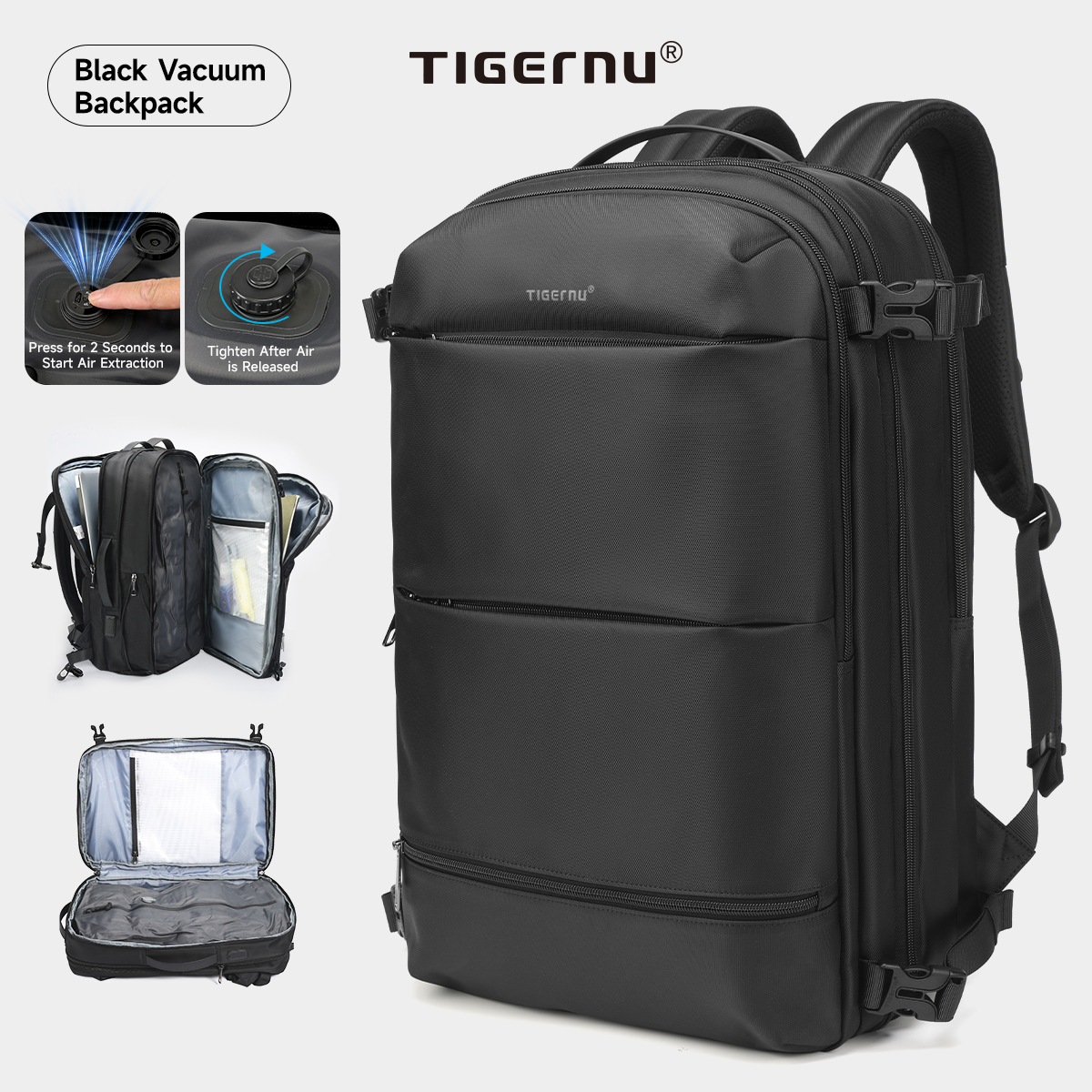 Tigernu Sell Waterproof Automatic Vacuum Compression Backpack TSA
