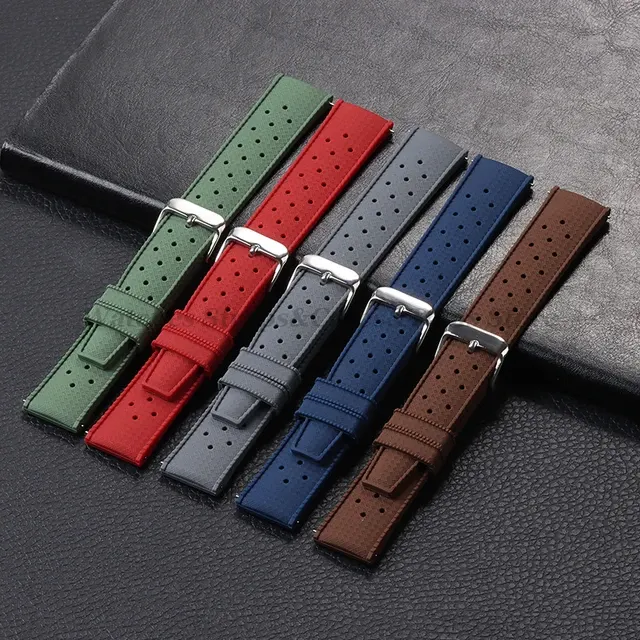 Tropical Silicone Watch Strap, Quick-Release 3