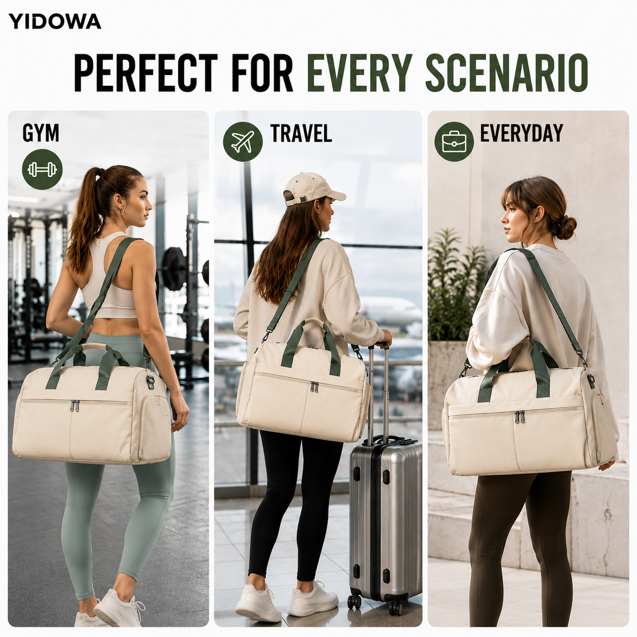 Sport Duffel With Shoe Pocket, Wet-Dry Separation 3