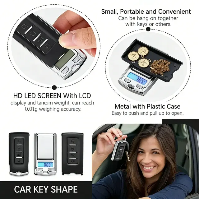 Key-Fob Design Pocket Scale, 0.01g 4
