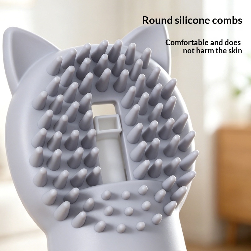 Manual Plastic Multi-functional Pet Bathing Lathering Grooming Brush 2