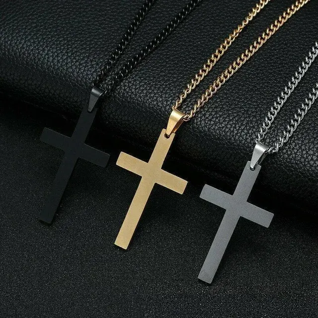 Stainless Steel Cross Pendant Link Chain 2