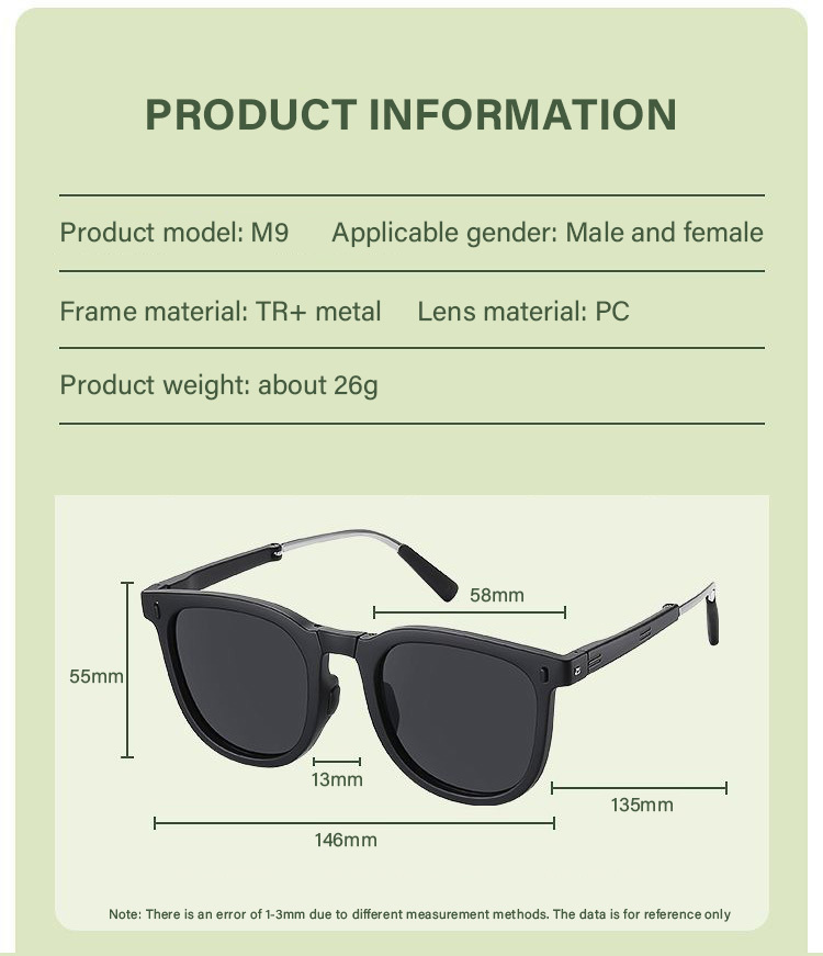Foldable TR90 Women's Sunglasses 3