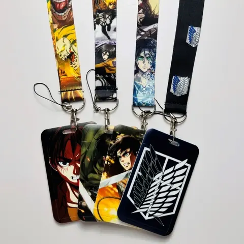 Anime Card Holder With Lanyard