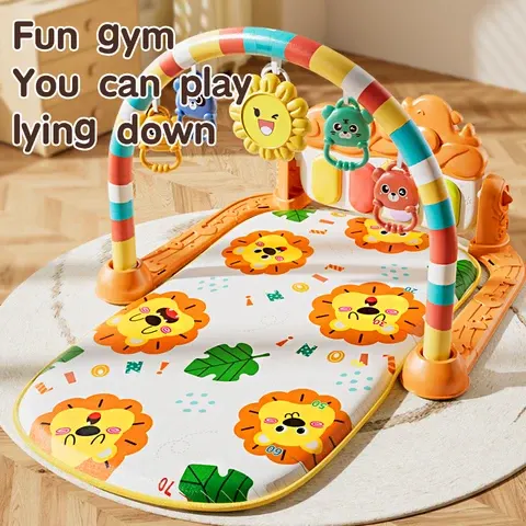 Baby-Aktivitäts-Spielmatte mit Musik & Lichtern 5 Abnehmbare Sensorische