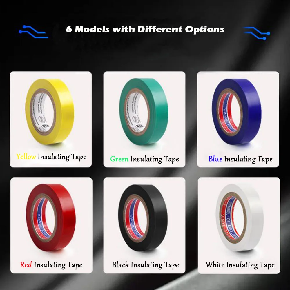 Flame-Retardant PVC Insulating Tape 10 m Colored 2