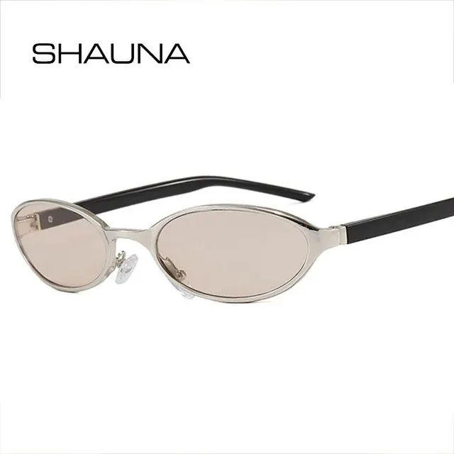 Oval Champagne Metal Sunglasses 1