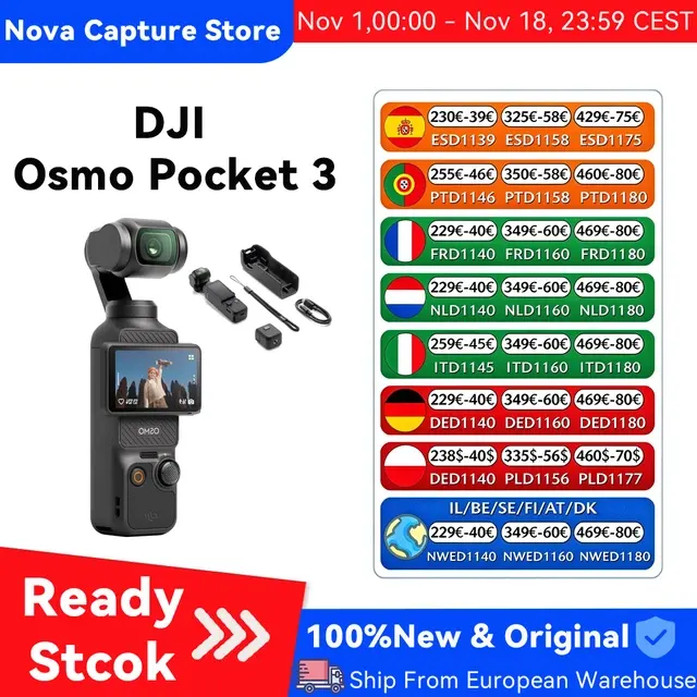 Dji Osmo Pocket 3 1-Zoll-Hochleistungssensor 4K 120Fps 2-Zoll 2