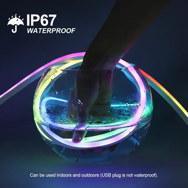 Wasserdichtes Bluetooth RGBIC LED-Neonband 4
