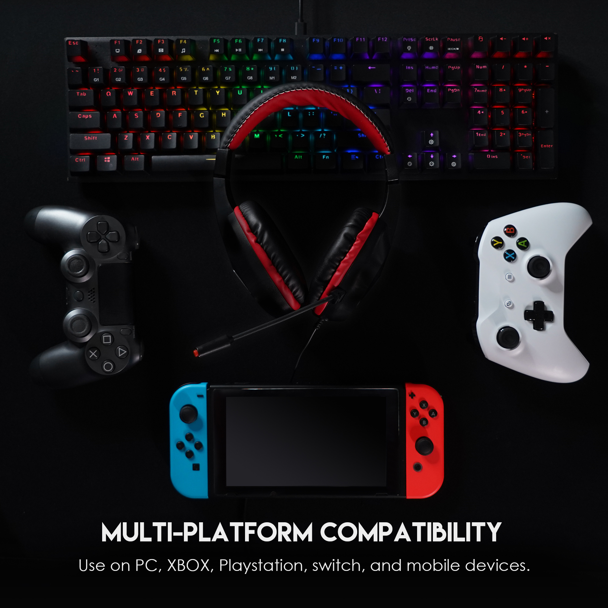 Over-Ear Gaming Headset with 3.5mm Cable and Mic 3