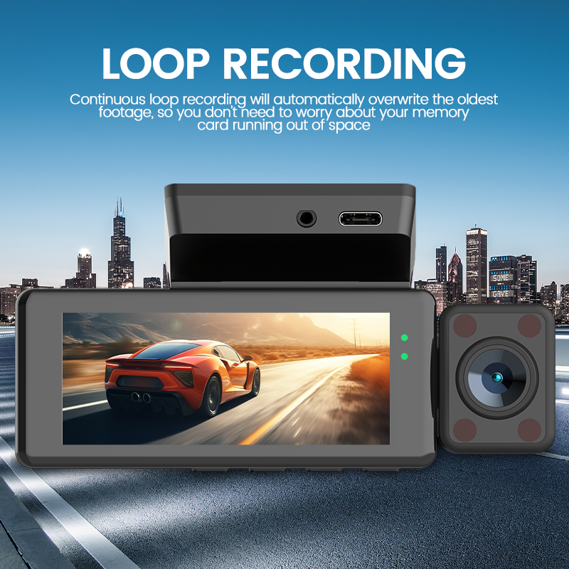 4K-Spiegel-Dashcam mit 3 Kanälen und WLAN 4