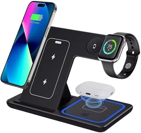 Foldable 3-in-1 Wireless Charging Stand 15W