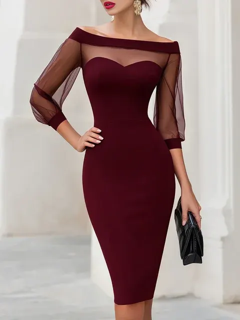 Off-Shoulder-Midikleid 4