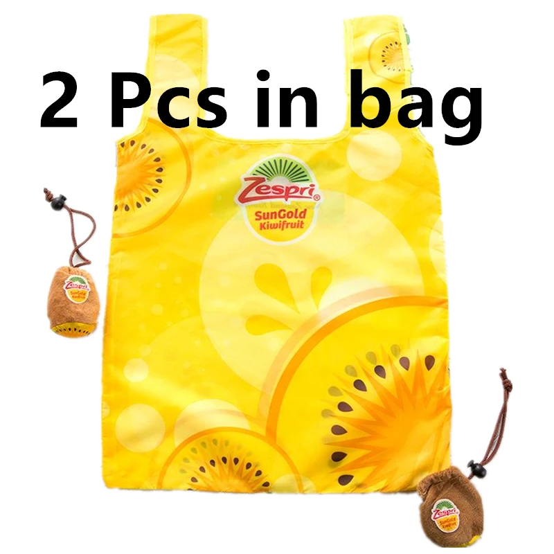 2PCS Kiwi-Anzug Bestseller Wiederverwendbare Einkaufstasche Obst ECO Polyester