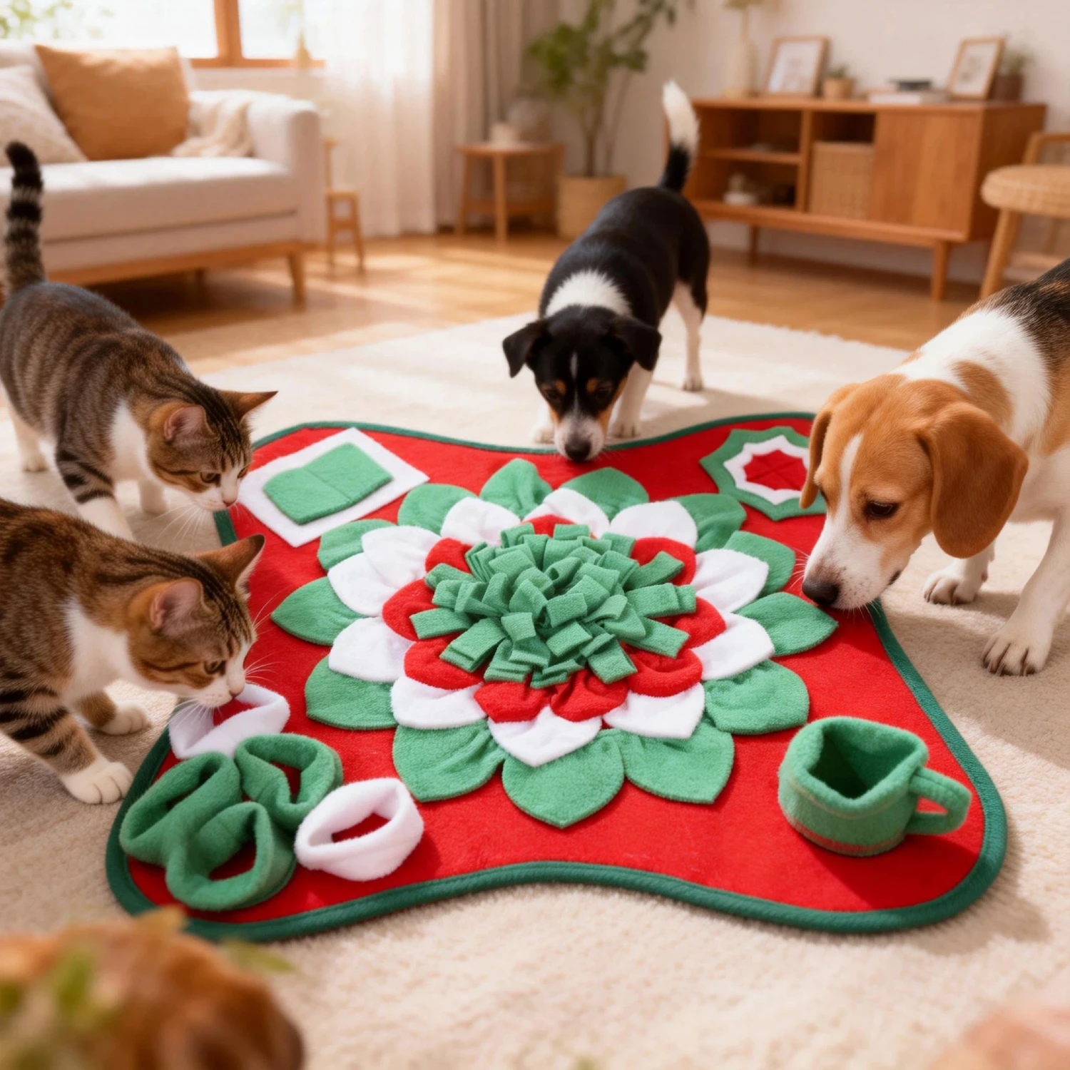 Schnüffelmatte für Hunde und Katzen Interaktive Futtermatte Rutschfestes 4