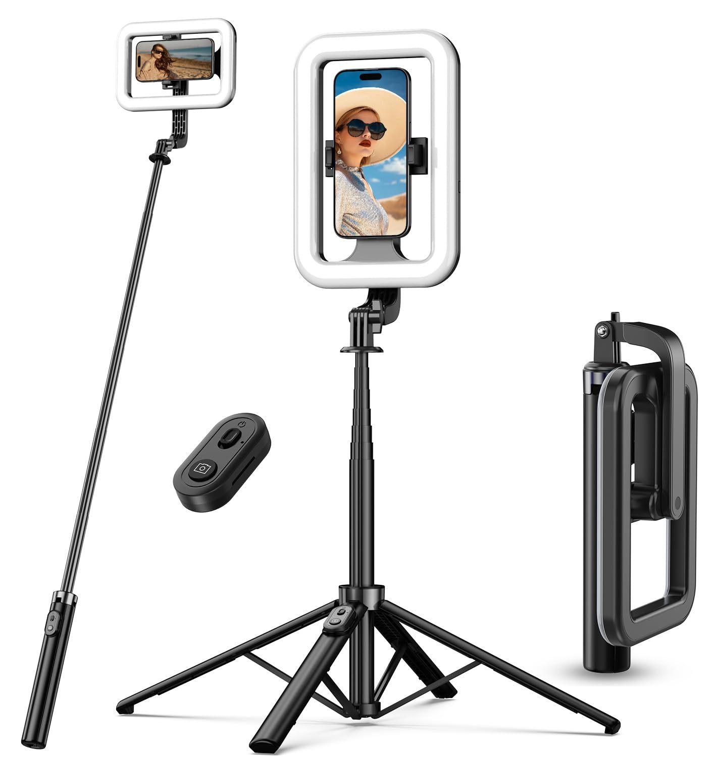 Selfie Ring Light With 72" Tripod Stand Extendable