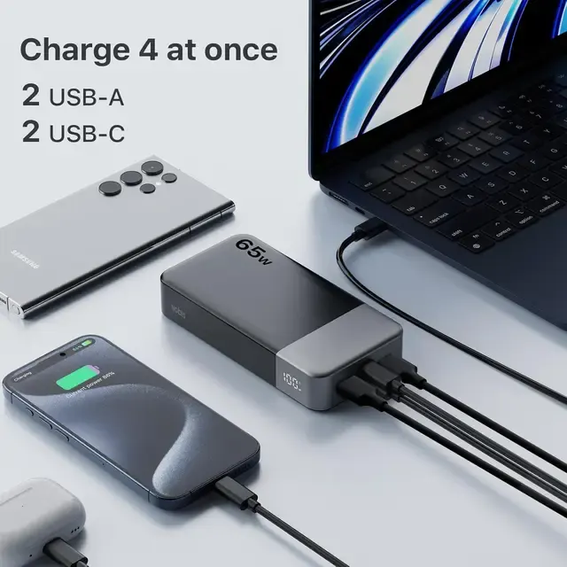 65W Laptop-Powerbank 20000 mAh mit Display 4
