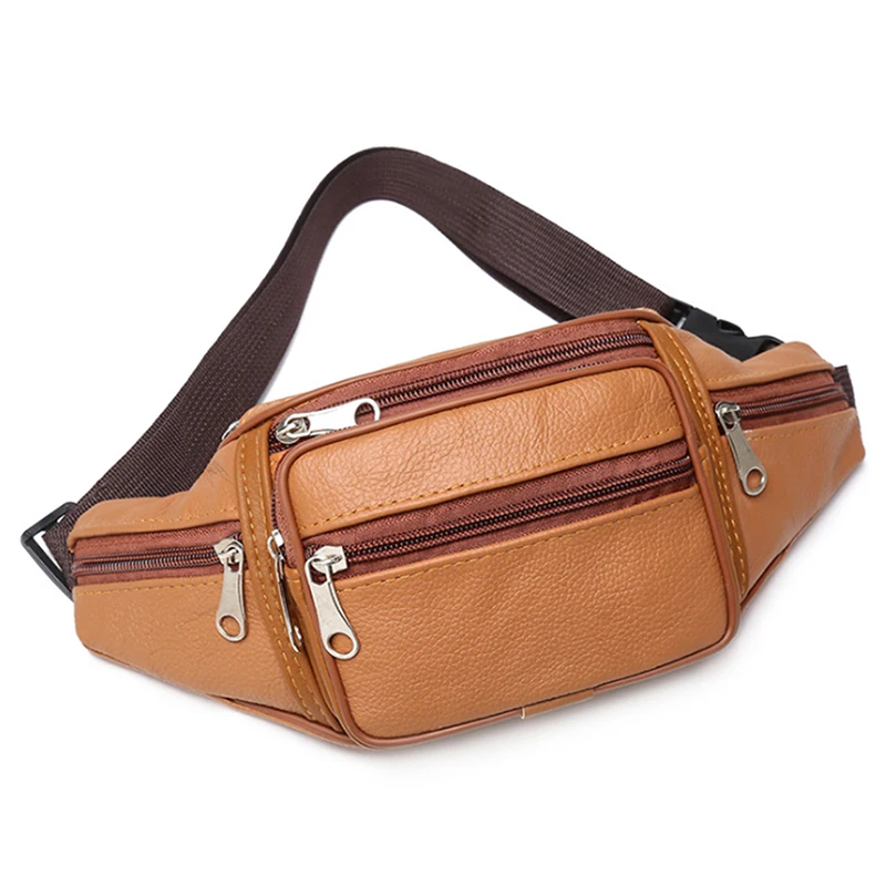 Männer Taille Pack PU Leder Tasche Gürtel Männlichen 3