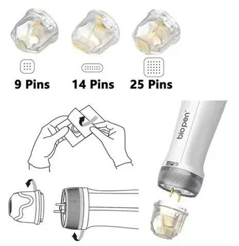 10 Stück Dr. Pen Bio Q2 Einweg-Microneedling-Nadeln LED-Lichttherapie