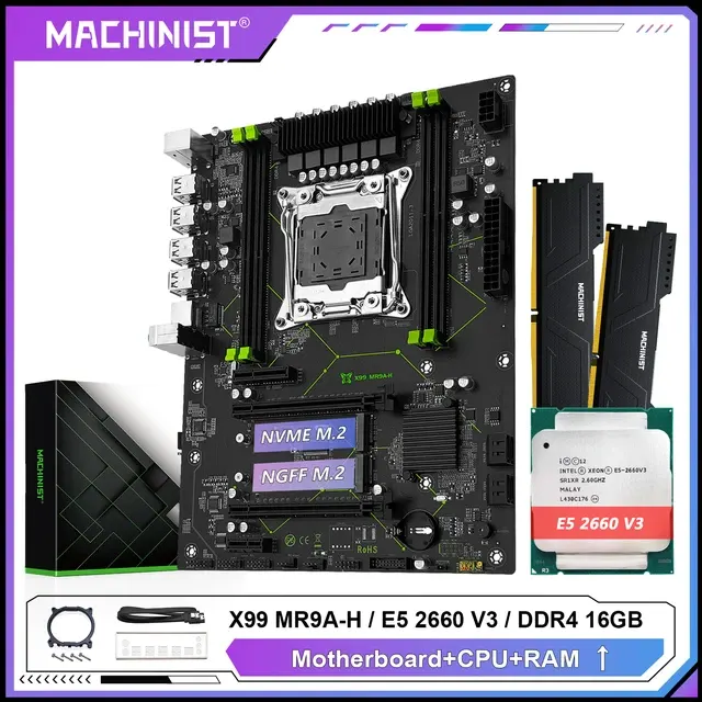 White X99 Motherboard Kit with Xeon E5-2640 V4 2