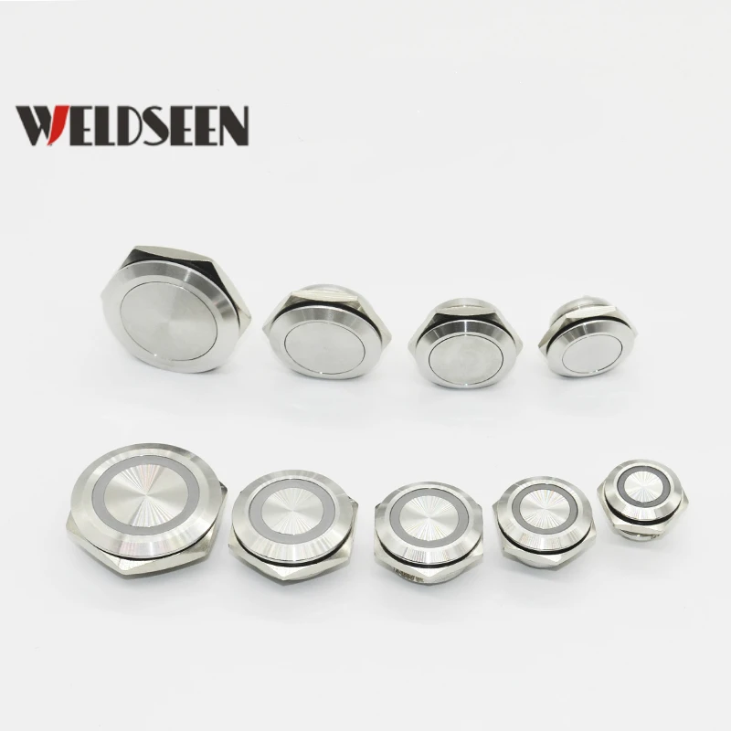 Stainless Steel Momentary Push Button 12–30 mm 2