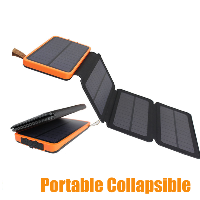 20000mAh Solar Powered Charger With Camping Light Foldable 2