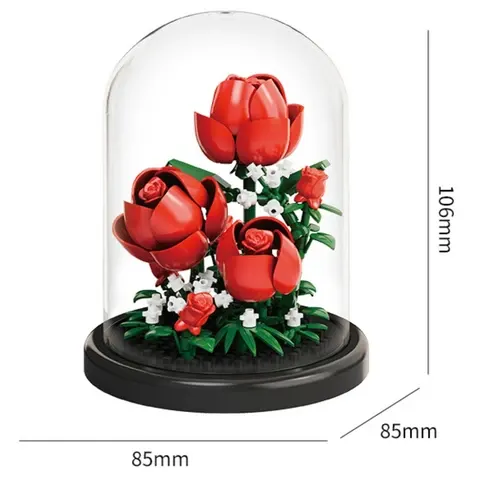 Micro Building Block Flower Model Set