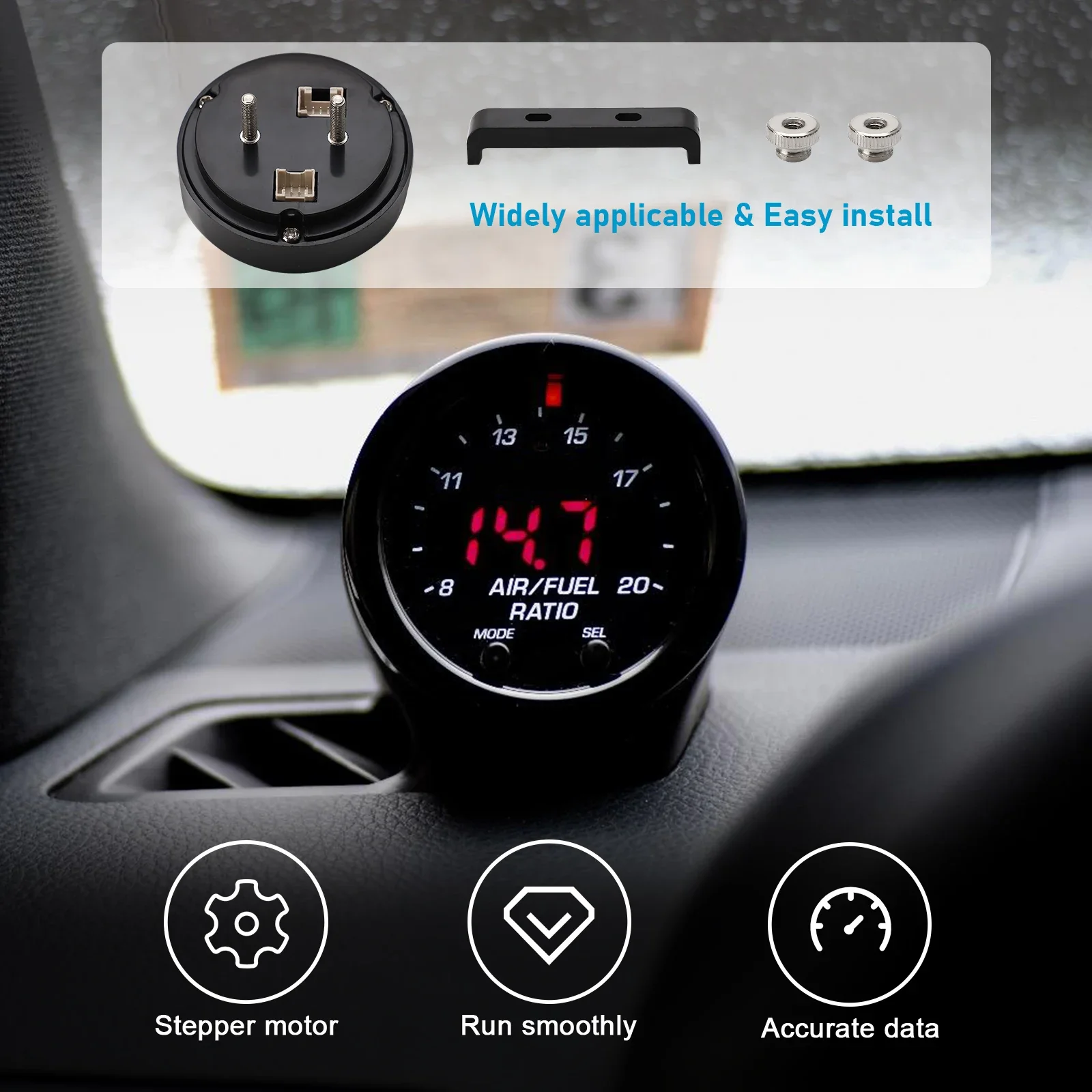 O2 Controller Luft Kraftstoff Verhältnis Gauge Kit EM 2