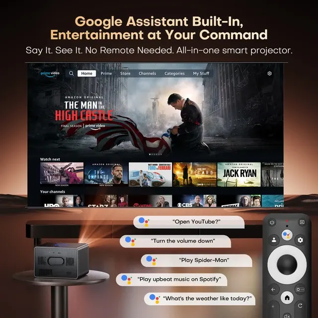 4K Home Cinema Projector with Android 14 3