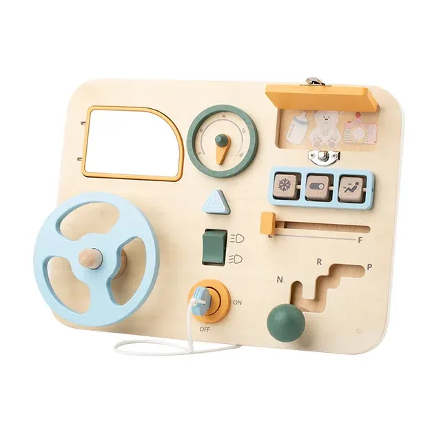 Montessori Wooden Busy Board for Toddlers 3