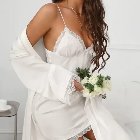 Women's Summer Satin Pajama Set Two-Piece