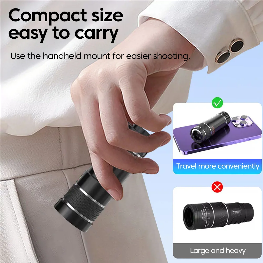 20-fach Zoom HD Universal Optisches Kamera-Teleobjektiv Clip-On Smartphone-Teleskop 3
