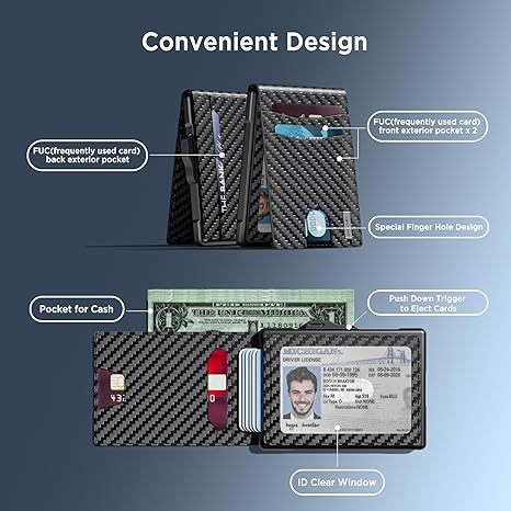 Slim Carbon Fiber RFID Card Wallet 2