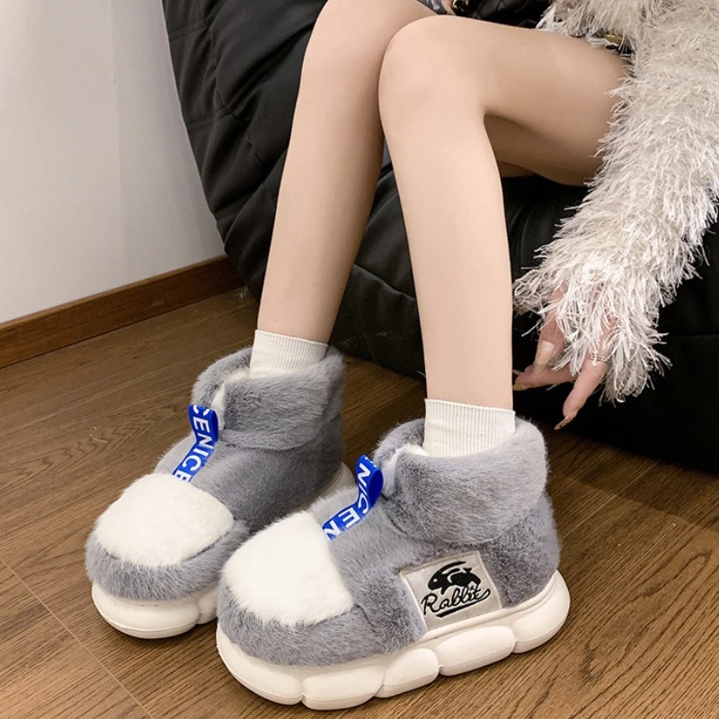 Frauen Winter Warme Schuhe Plüsch Futter Hausschuhe Paare 3