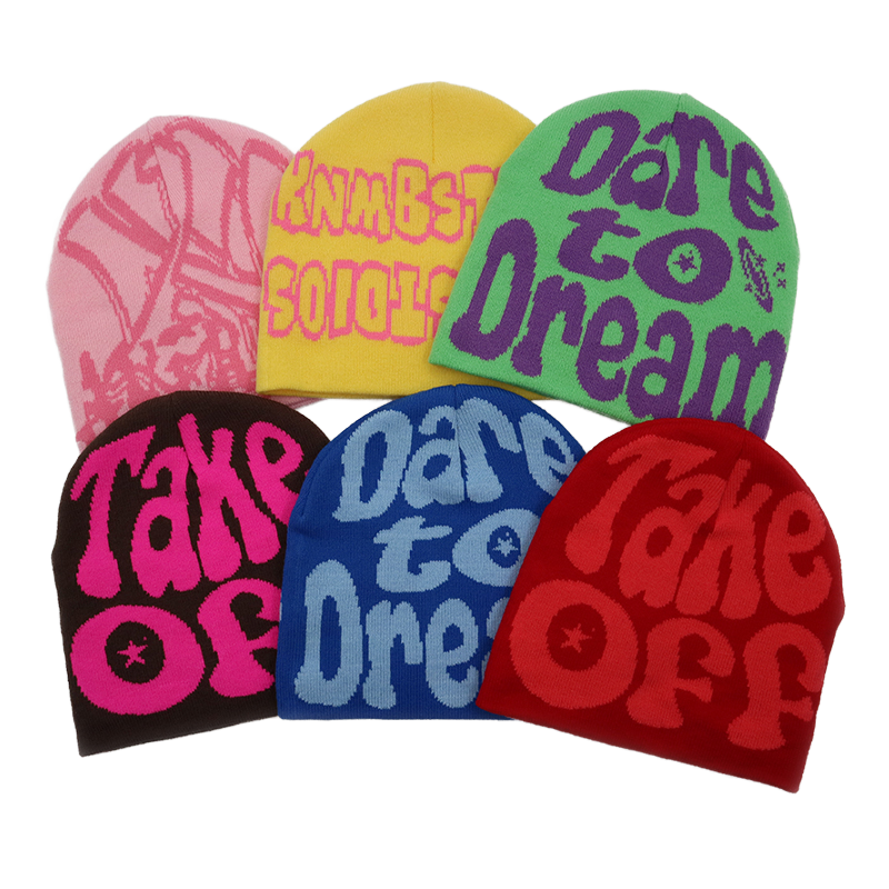 Unisex Acrylic Jacquard Knit Beanie Hat 2