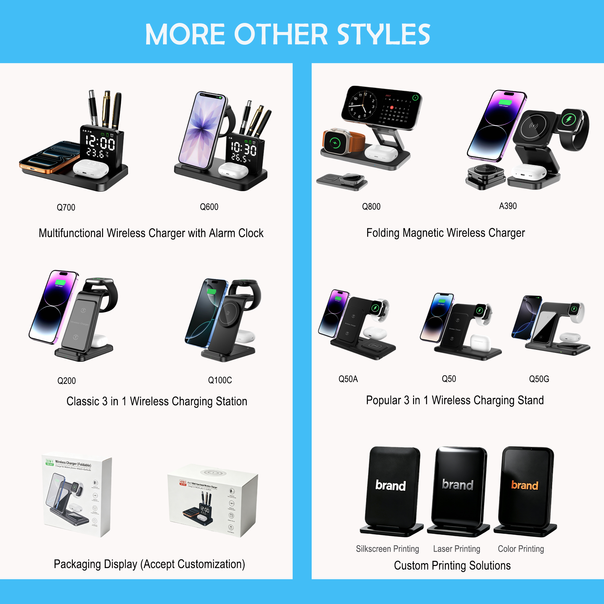 3-in-1 Wireless Charging Station with Alarm 4