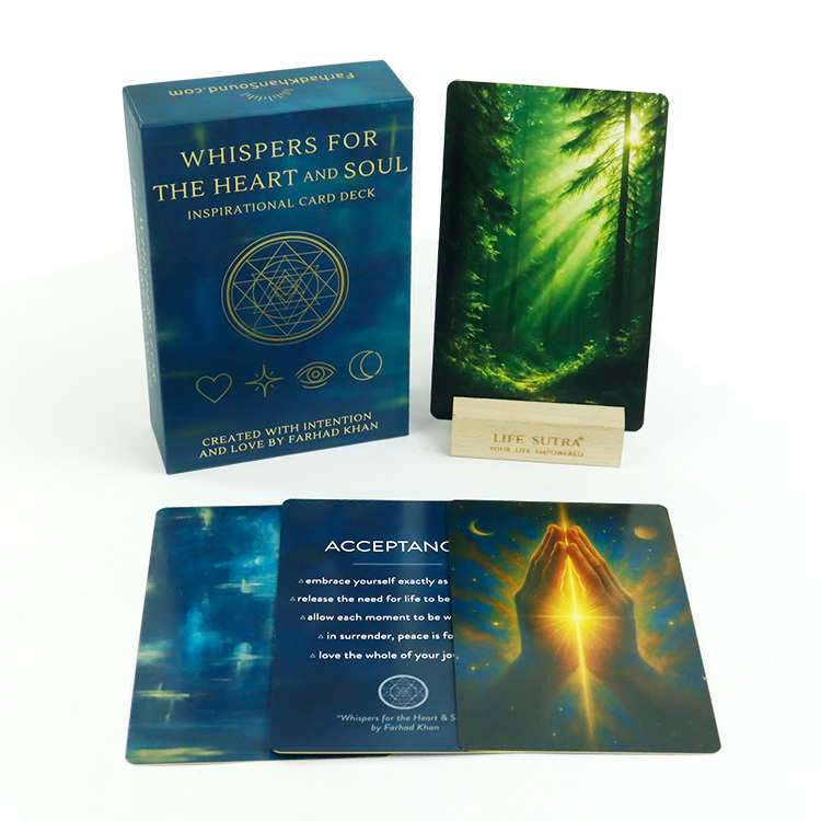 Printed Tarot Card Deck With Lid Base Box 2
