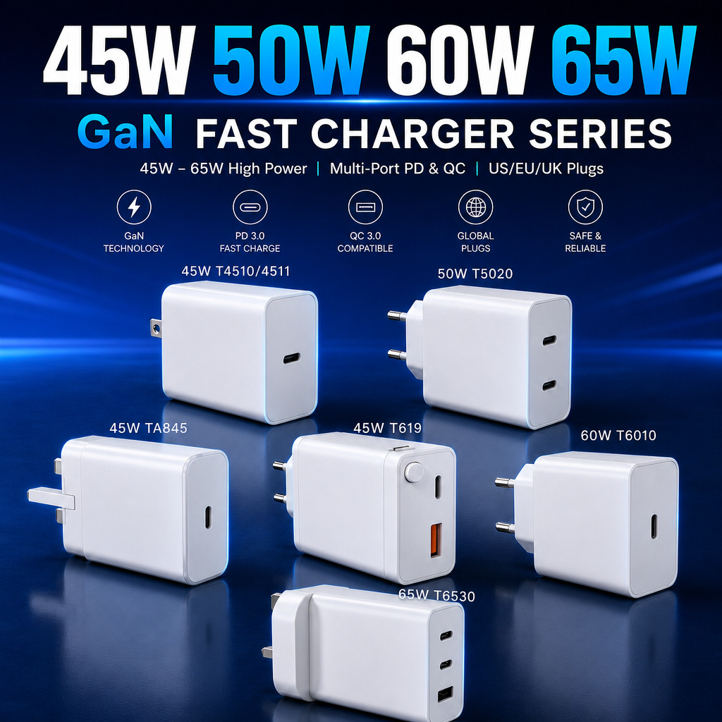 65W GaN USB-C Fast Travel Charger