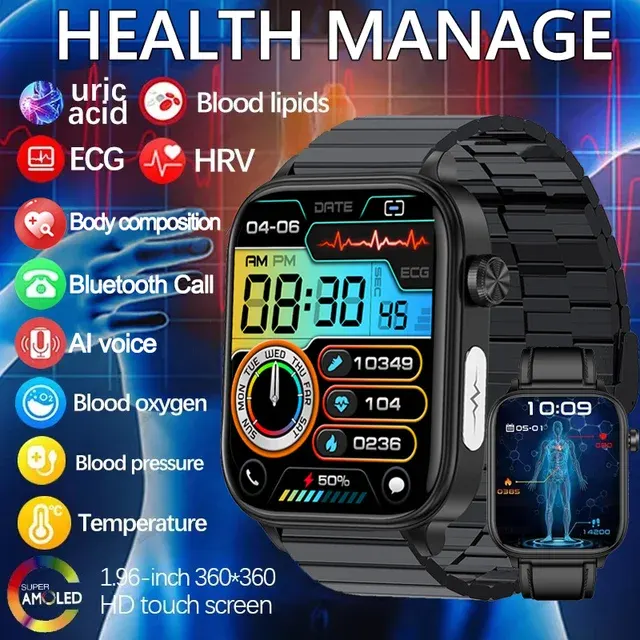 Men's Smartwatch with ECG and Lipid Test 1