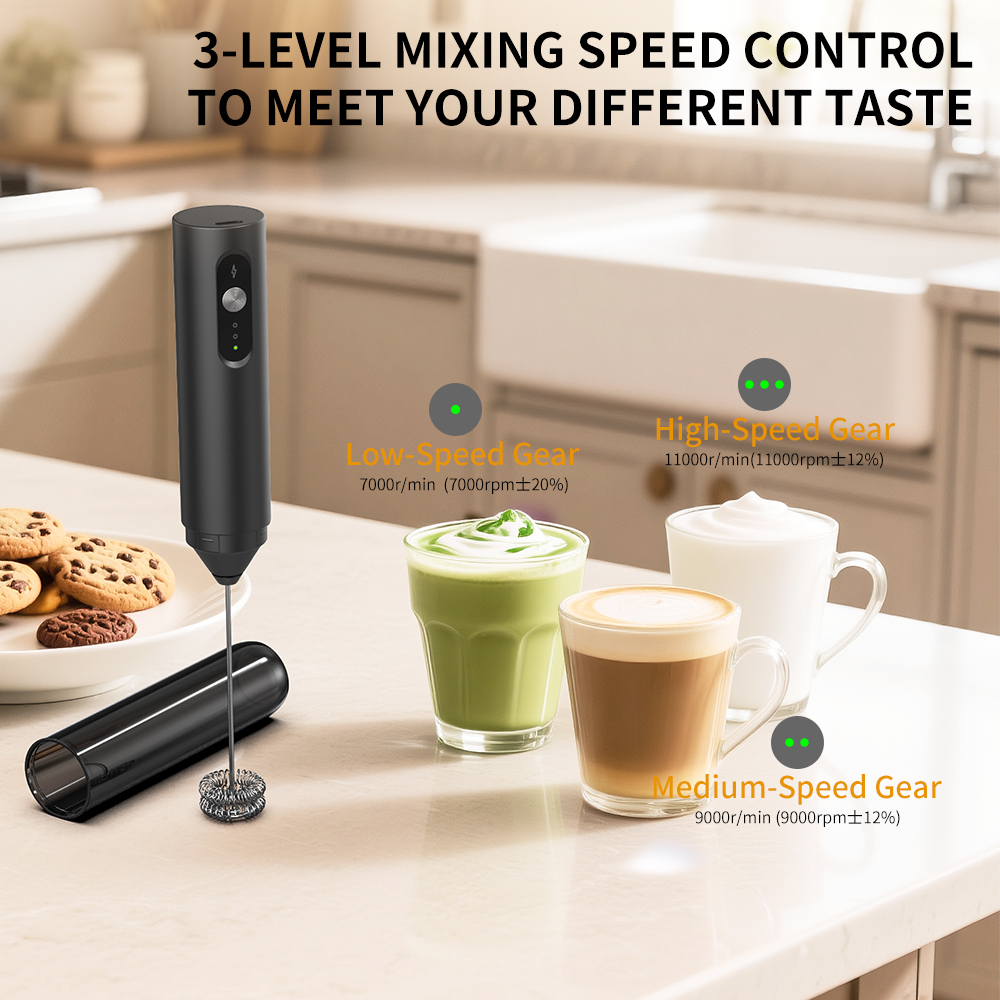 Handmixer für Matcha und Proteinpulver, 3 Stufen 4