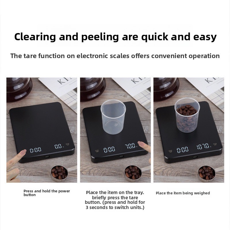 Rechargeable Digital Kitchen Scale with Timer 2