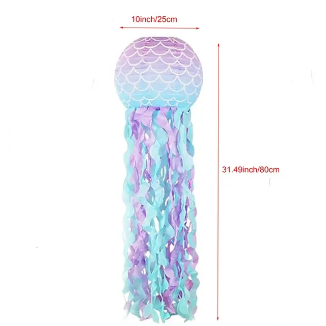 Mermaid Paper Lanterns Set with Jellyfish 3