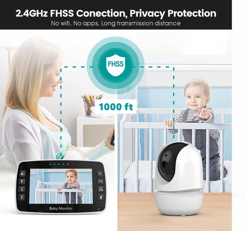 4.3inch Wireless Color Resolution Night Vision Smart Zoom 2
