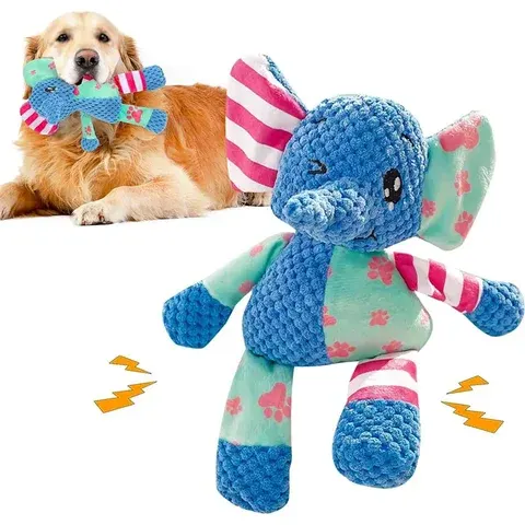 Bissfestes Plüsch-Hundespielzeug mit Quietscher